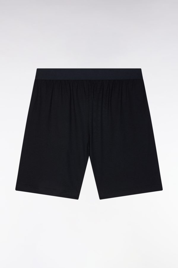 Pyjama Court En Jersey De Coton T-shirt Cerclé Kaki Short Marine Eden Park – Image 3
