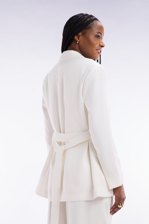 Veste Fluide Ceinturée Écrue Eden Park – Image 3
