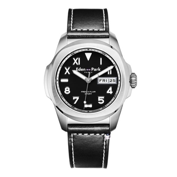 Montre À Quartz Jour Date Noire Eden Park