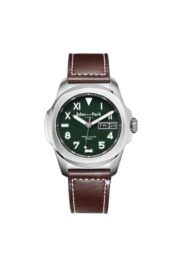 Montre À Quartz Jour Date Verte Eden Park