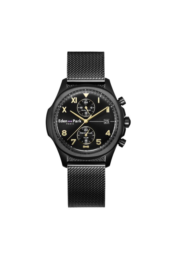 Montre Dual Time Noire Eden Park