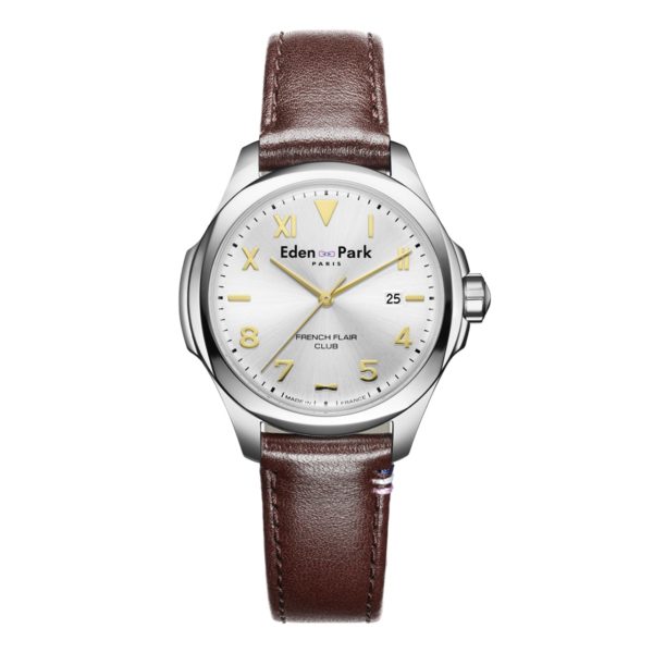 Montre À Quartz Cuir Brun Eden Park