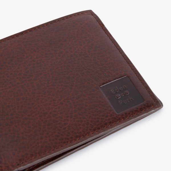 Portefeuille En Cuir Marron Foncé Eden Park