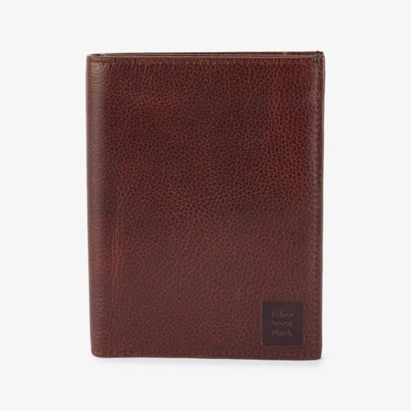 Portefeuille Passeport En Cuir Marron Foncé Eden Park