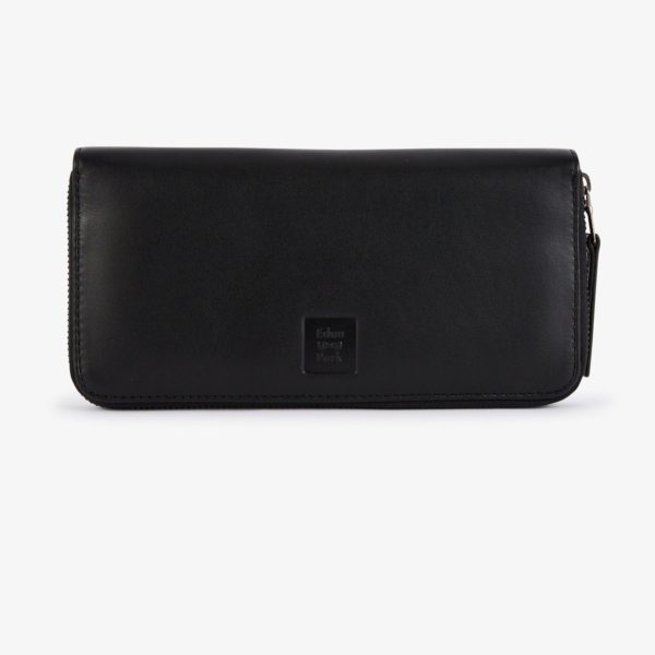 Portefeuille Noir Rectangulaire En Cuir Eden Park