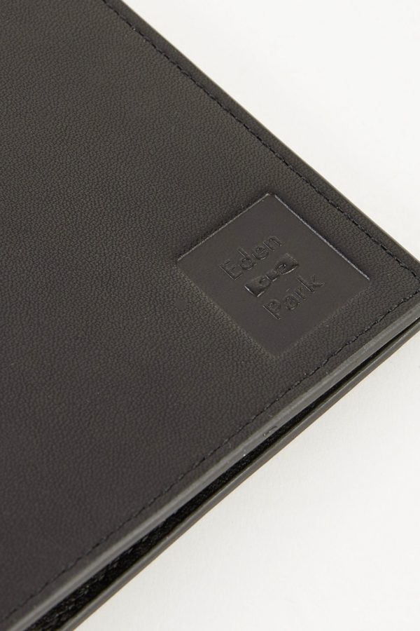 Portefeuille Passeport En Cuir Noir Eden Park – Image 2