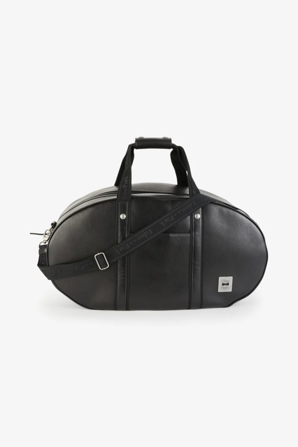 Sac De Voyage Ovale Noir En Cuir Eden Park