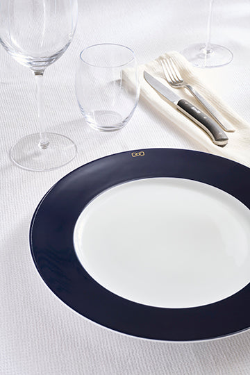 Lot De 6 Grandes Assiettes Marine En Porcelaine De Limoges Eden Park