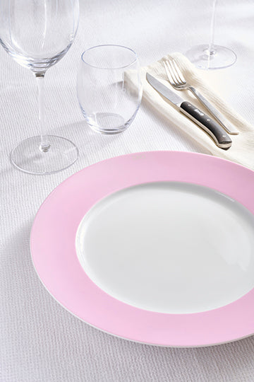 Lot De 6 Grandes Assiettes Roses En Porcelaine De Limoges Eden Park