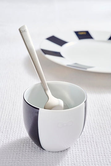 Duo De Tasses À Café En Porcelaine Intérieur Émaillé Bleu Eden Park