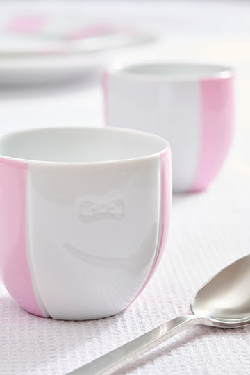 Duo De Tasses À Café En Porcelaine Intérieur Émaillé Rose Eden Park