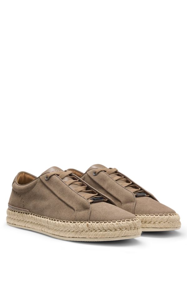 Hugo Boss Baskets Gary en coton mélangé avec lacets invisibles
