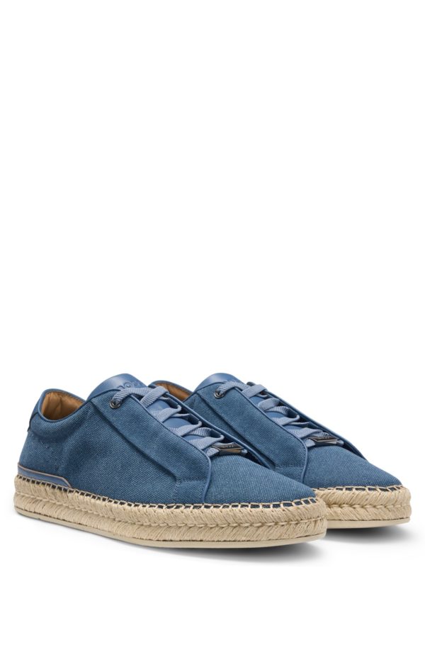 Hugo Boss Baskets Gary en coton mélangé avec lacets invisibles