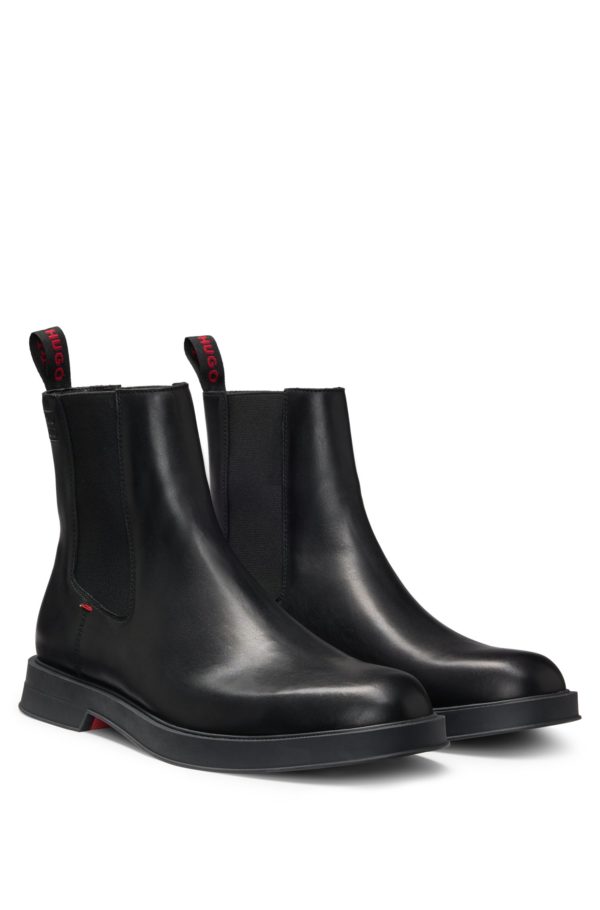 Hugo Boss Bottines en cuir à logo revisité