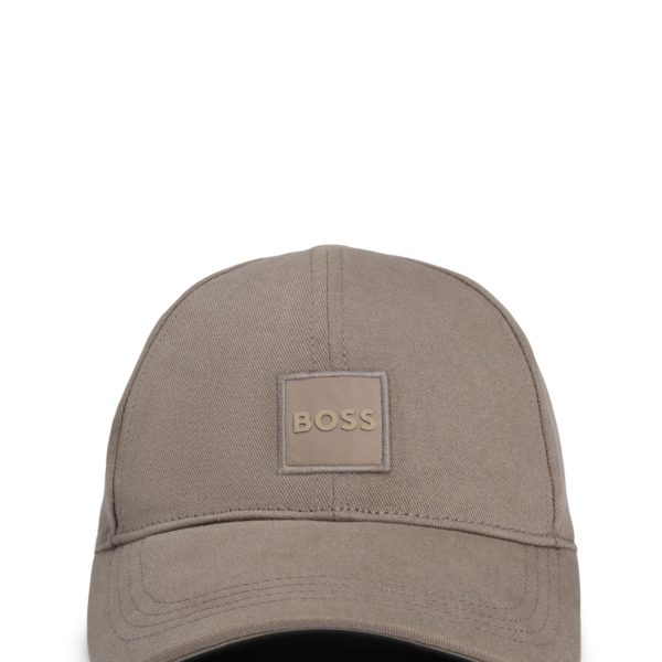 Casquette en twill de coton avec patch logoté tissé – Hugo Boss