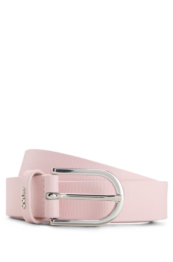 Hugo Boss Ceinture en cuir grainé italien avec passant logoté