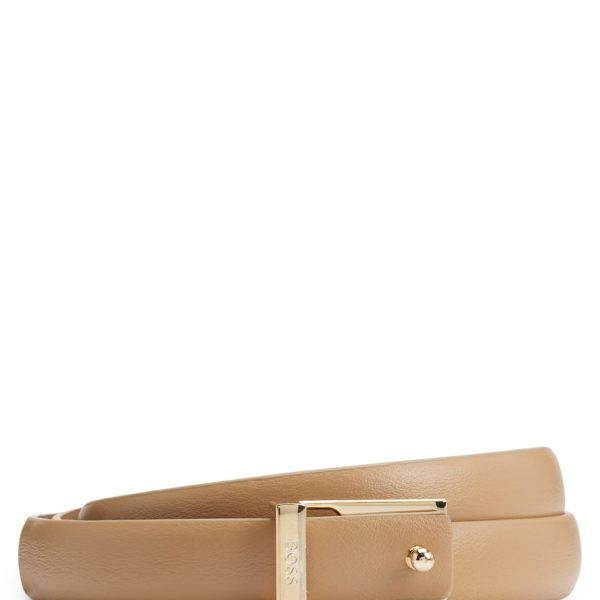 Ceinture en cuir italien avec passant logoté – Hugo Boss