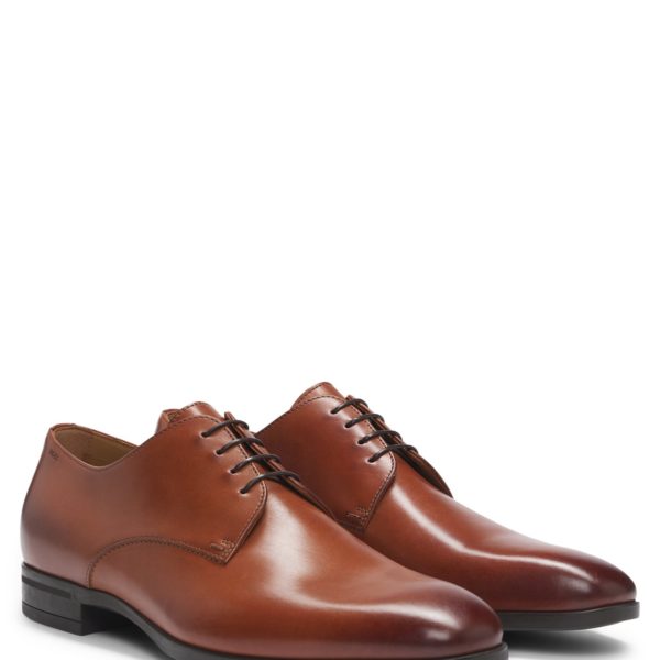 Hugo Boss Chaussures derby en cuir à semelle en gomme
