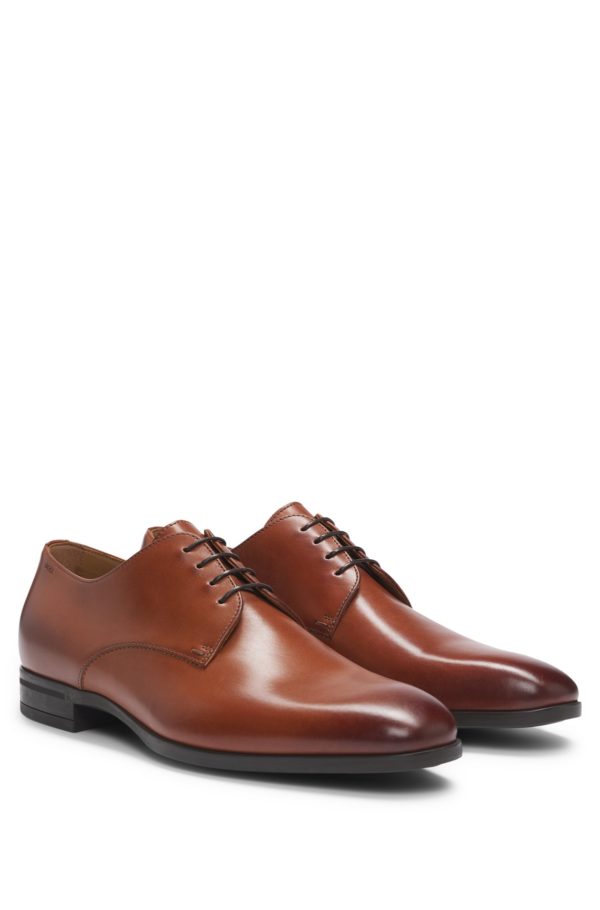 Hugo Boss Chaussures derby en cuir à semelle en gomme