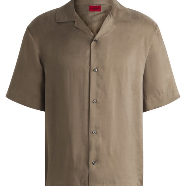 Hugo Boss Chemise Loose en twill brillant