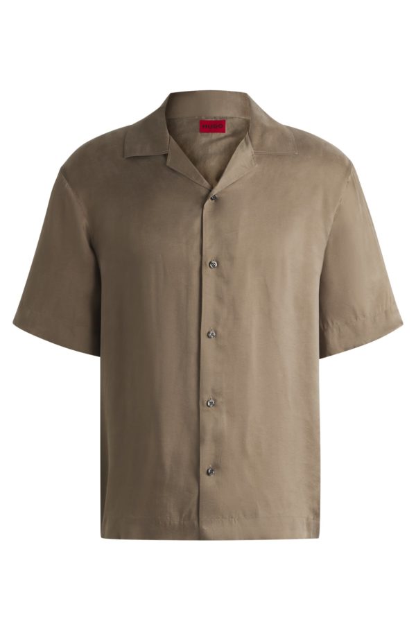 Hugo Boss Chemise Loose en twill brillant
