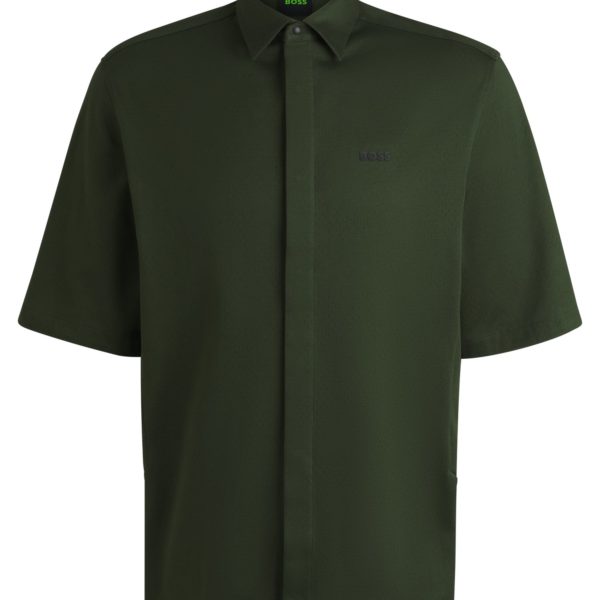 Hugo Boss Chemise Regular en coton à la structure mesh