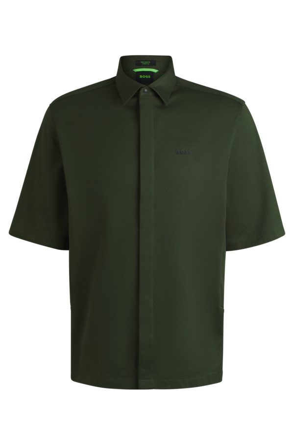 Hugo Boss Chemise Regular en coton à la structure mesh