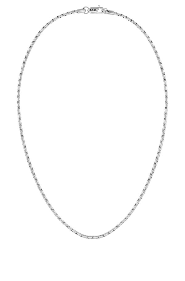 Hugo Boss Collier argenté avec fermoir mousqueton logoté