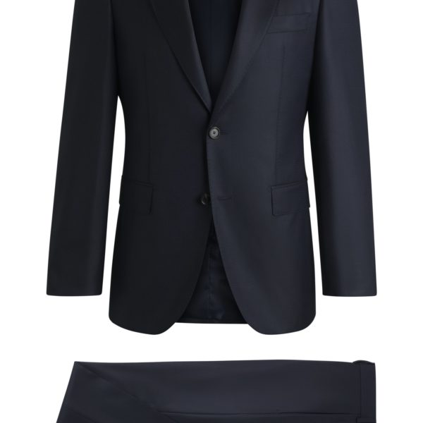 Hugo Boss Costume Regular à motif en laine vierge et soie