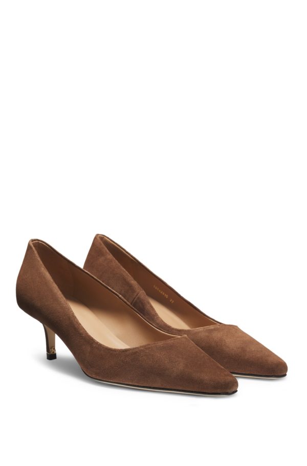 Hugo Boss Escarpins en cuir suédé à bout pointu
