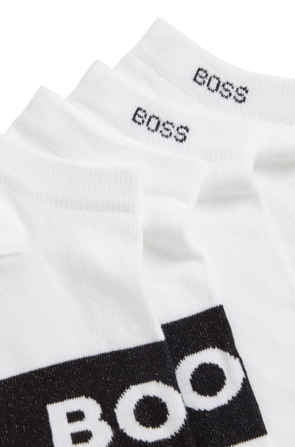 Hugo Boss Lot de deux paires de chaussettes basses en maille stretch