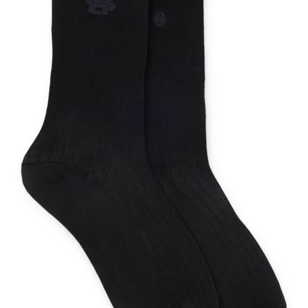Lot de deux paires de chaussettes mi-hautes avec monogrammes – Hugo Boss