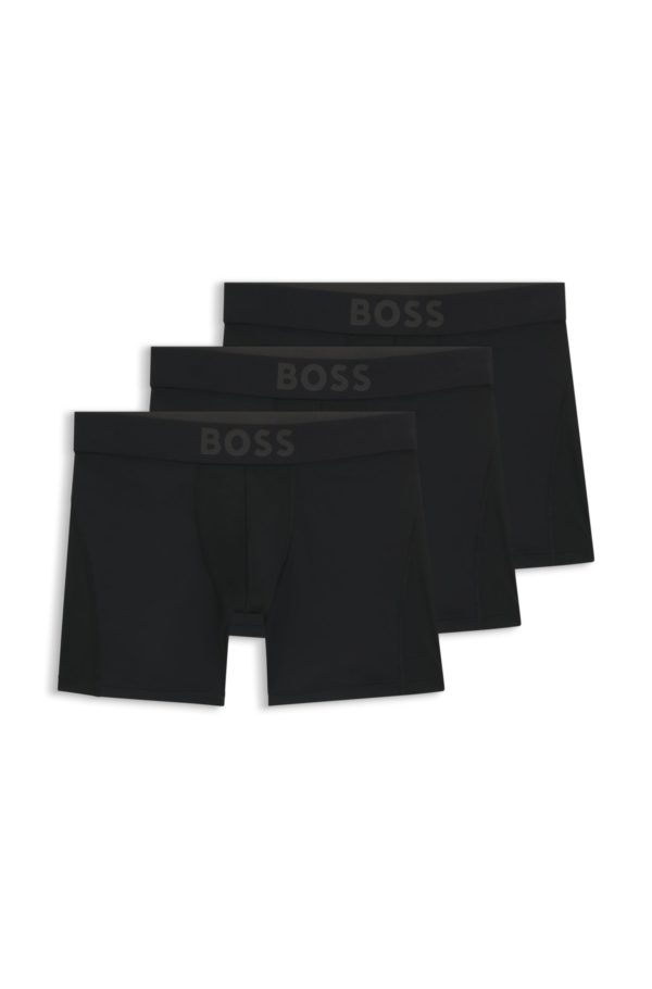 Hugo Boss Lot de trois boxers longs Actifs en microfibre stretch