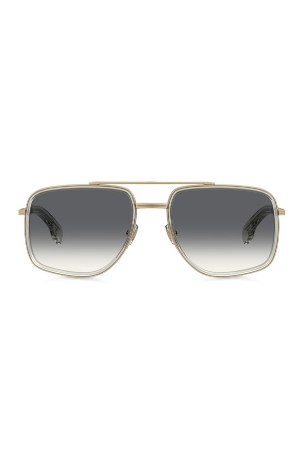 Hugo Boss Lunettes de soleil à double pont avec effet doré