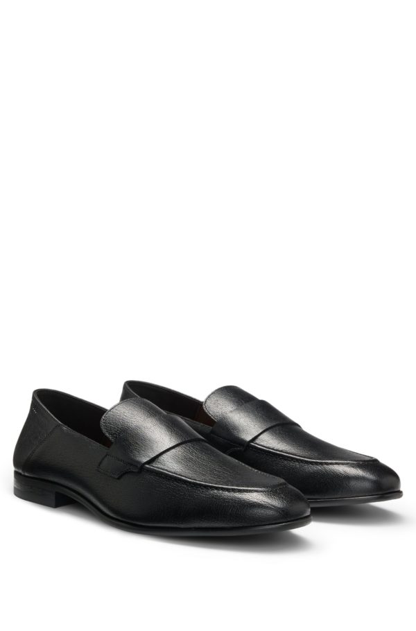 Hugo Boss Mocassins Penny en cuir foulonné