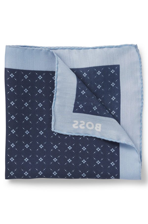 Hugo Boss Pochette de costume imprimée avec bordure logotée