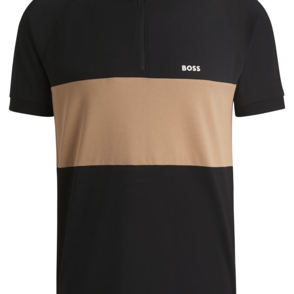 Hugo Boss Polo Actif en coton mélangé à rayures larges