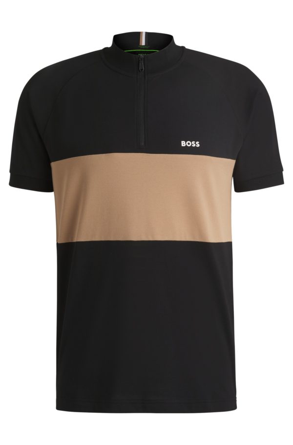 Hugo Boss Polo Actif en coton mélangé à rayures larges