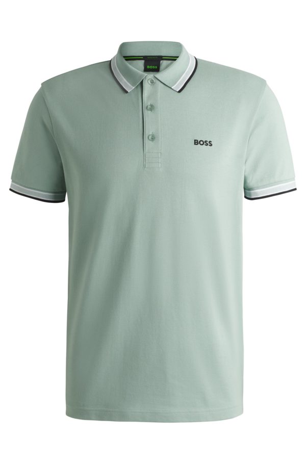 Hugo Boss Polo Paddy en piqué de coton avec sous-col logoté
