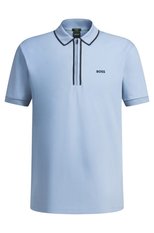 Hugo Boss Polo en coton stretch à rayures contrastantes