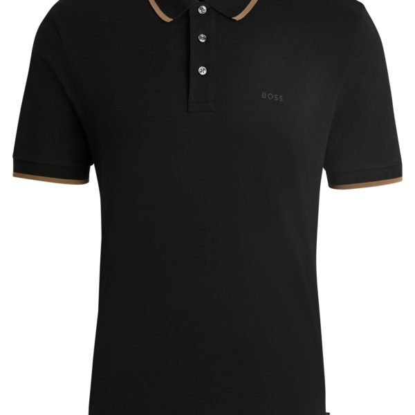 Hugo Boss Polo en piqué de coton avec détail logoté