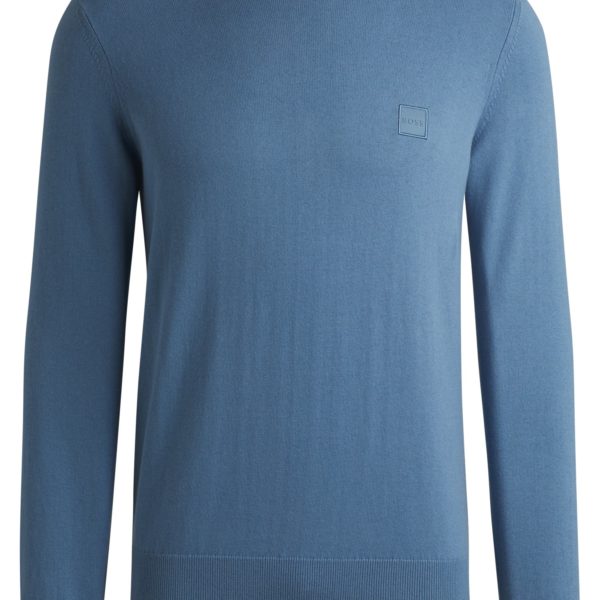 Pull Regular en coton et cachemire avec patch logoté – Hugo Boss
