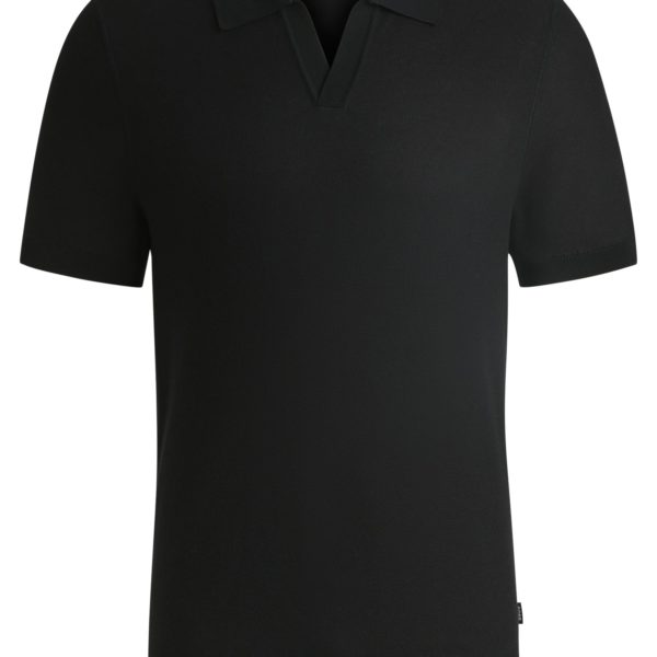 Pull en coton mélangé à col Johnny – Hugo Boss