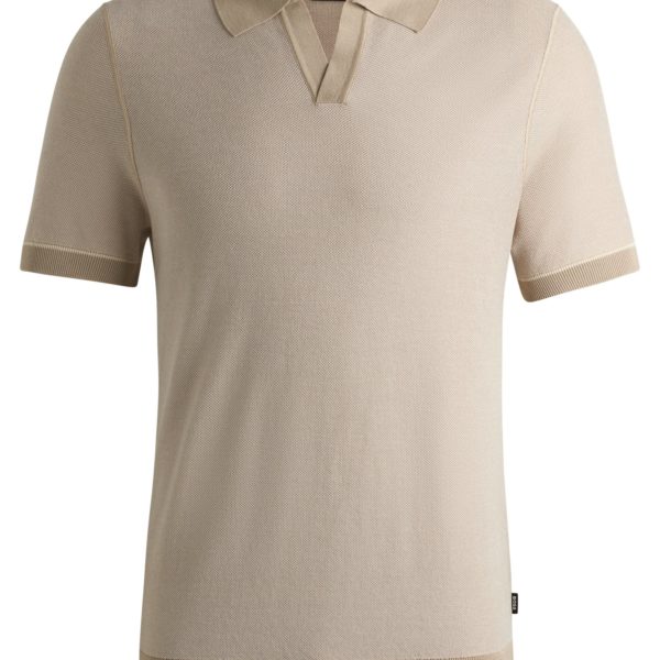 Hugo Boss Pull en coton mélangé à col Johnny