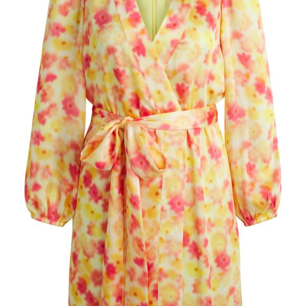 Hugo Boss Robe portefeuille avec imprimé à fleurs effet flou