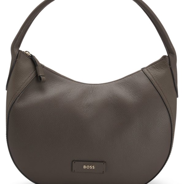 Hugo Boss Sac à bandoulière en cuir grainé avec lettres logo