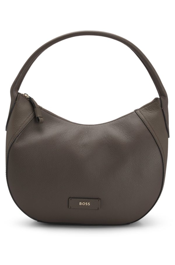 Hugo Boss Sac à bandoulière en cuir grainé avec lettres logo