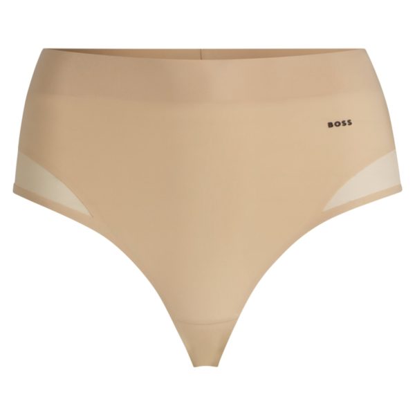 Hugo Boss String à taille haute avec détails en mesh assurant un bon contrôle de la forme