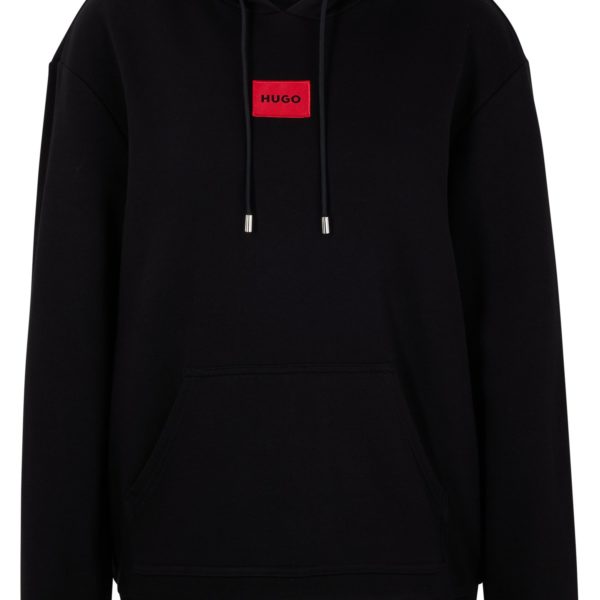 Hugo Boss Sweat à capuche en coton avec étiquette logo