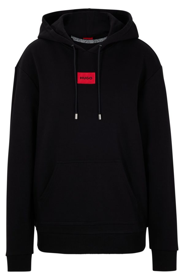 Hugo Boss Sweat à capuche en coton avec étiquette logo